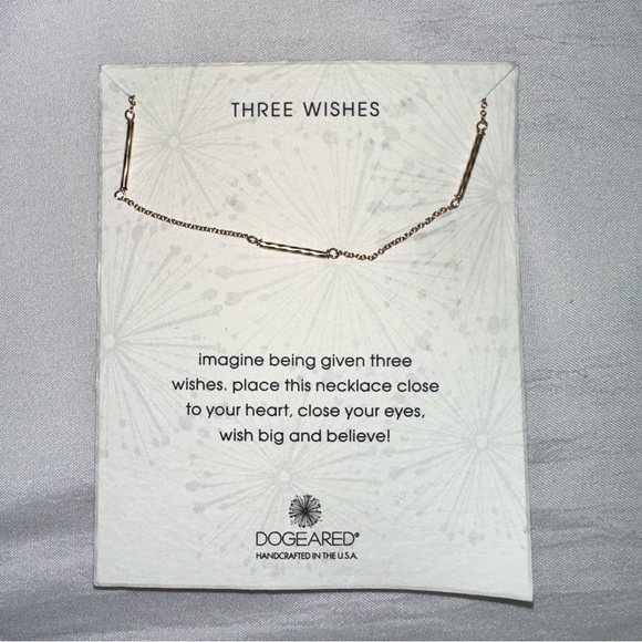 NWT Dogeared Three Wishes Gold 18” Necklace💛 - Picture 1 of 2